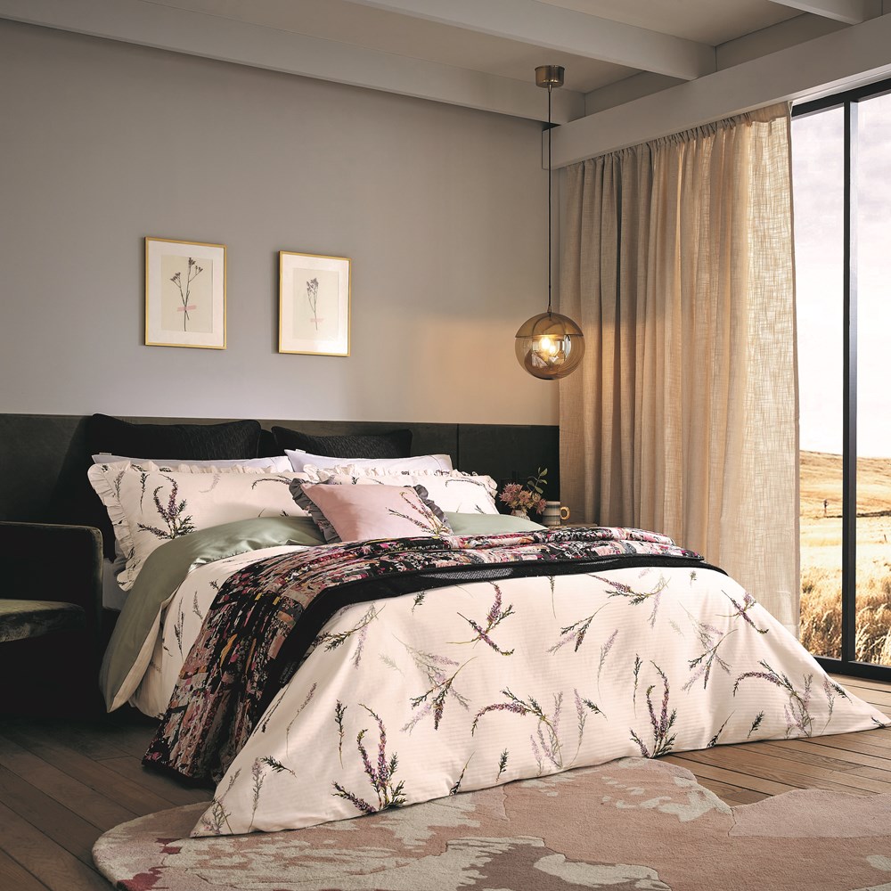 Heather Floral Bedding by Ted Baker in Blush Pink